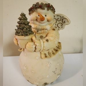 Vintage Winter Snowman Angel